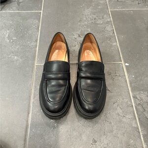 Madewell Black Leather Loafers Timeless Style